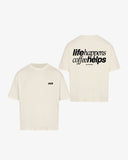 OCS Oversized Tee - Life Happens, Coffee Helps