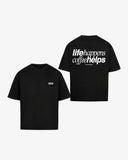 OCS Oversized Tee - Life Happens, Coffee Helps