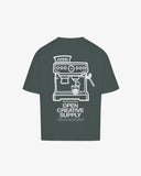 OCS Oversized Shirt Green - Espresso Coffee