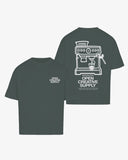OCS Oversized Shirt Green - Espresso Coffee
