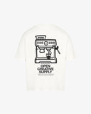 OCS Oversized Shirt White - Espresso Coffee