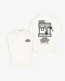 OCS Oversized Shirt White - Espresso Coffee