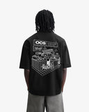 OCS Oversized Tee Black - Coffee Pop-Up
