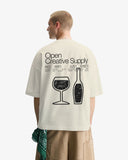 OCS Oversized Tee Sand - No Wifi Just Vibes
