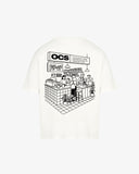 OCS Oversized Tee White - Coffee Pop-Up