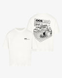 OCS Oversized Tee White - Coffee Pop-Up