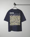 OCS Oversized Tee Navy - Stereo Distortion