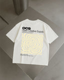 OCS Oversized Tee White - Stereo Distortion
