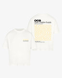 OCS Oversized Tee White - Stereo Distortion